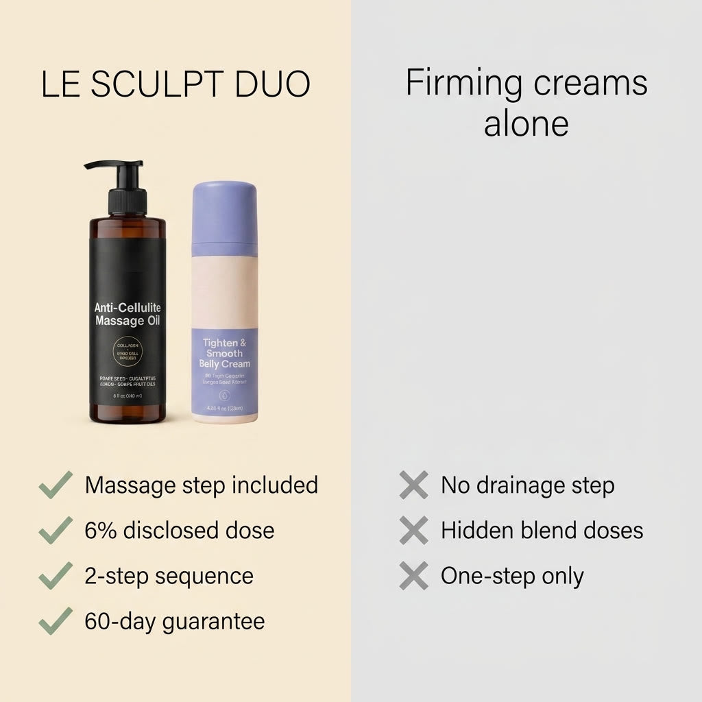 LE SCULPT DUO vs firming creams alone